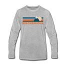Breckenridge, Colorado Long Sleeve T-Shirt - Retro Mountain Unisex Breckenridge Long Sleeve Shirt - heather gray