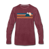 Breckenridge, Colorado Long Sleeve T-Shirt - Retro Mountain Unisex Breckenridge Long Sleeve Shirt - heather burgundy