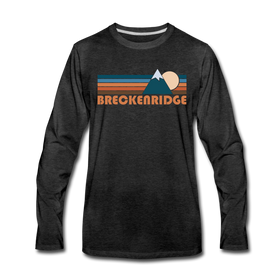 Breckenridge, Colorado Long Sleeve T-Shirt - Retro Mountain Unisex Breckenridge Long Sleeve Shirt - charcoal gray