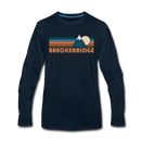 Breckenridge, Colorado Long Sleeve T-Shirt - Retro Mountain Unisex Breckenridge Long Sleeve Shirt - deep navy