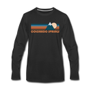 Colorado Springs, Colorado Long Sleeve T-Shirt - Retro Mountain Unisex Colorado Springs Long Sleeve Shirt - black