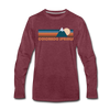 Colorado Springs, Colorado Long Sleeve T-Shirt - Retro Mountain Unisex Colorado Springs Long Sleeve Shirt - heather burgundy