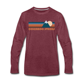Colorado Springs, Colorado Long Sleeve T-Shirt - Retro Mountain Unisex Colorado Springs Long Sleeve Shirt