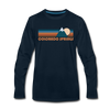 Colorado Springs, Colorado Long Sleeve T-Shirt - Retro Mountain Unisex Colorado Springs Long Sleeve Shirt - deep navy
