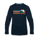 Colorado Springs, Colorado Long Sleeve T-Shirt - Retro Mountain Unisex Colorado Springs Long Sleeve Shirt - deep navy
