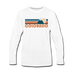 Colorado Long Sleeve T-Shirt - Retro Mountain Unisex Colorado Long Sleeve Shirt - white