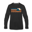 Colorado Long Sleeve T-Shirt - Retro Mountain Unisex Colorado Long Sleeve Shirt - black
