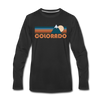 Colorado Long Sleeve T-Shirt - Retro Mountain Unisex Colorado Long Sleeve Shirt - black