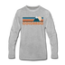 Colorado Long Sleeve T-Shirt - Retro Mountain Unisex Colorado Long Sleeve Shirt - heather gray