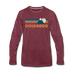 Colorado Long Sleeve T-Shirt - Retro Mountain Unisex Colorado Long Sleeve Shirt - heather burgundy