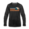 Colorado Long Sleeve T-Shirt - Retro Mountain Unisex Colorado Long Sleeve Shirt - charcoal gray