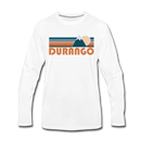 Durango, Colorado Long Sleeve T-Shirt - Retro Mountain Unisex Durango Long Sleeve Shirt - white