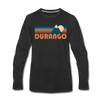 Durango, Colorado Long Sleeve T-Shirt - Retro Mountain Unisex Durango Long Sleeve Shirt - black