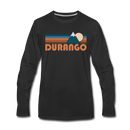 Durango, Colorado Long Sleeve T-Shirt - Retro Mountain Unisex Durango Long Sleeve Shirt - black
