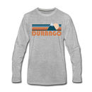 Durango, Colorado Long Sleeve T-Shirt - Retro Mountain Unisex Durango Long Sleeve Shirt - heather gray
