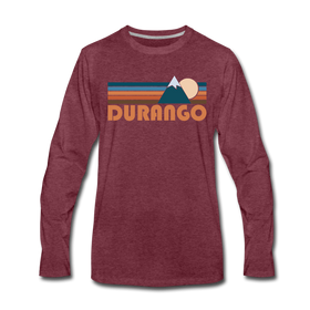 Durango, Colorado Long Sleeve T-Shirt - Retro Mountain Unisex Durango Long Sleeve Shirt