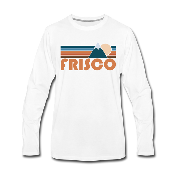 Frisco, Colorado Long Sleeve T-Shirt - Retro Mountain Unisex Frisco Long Sleeve Shirt - white