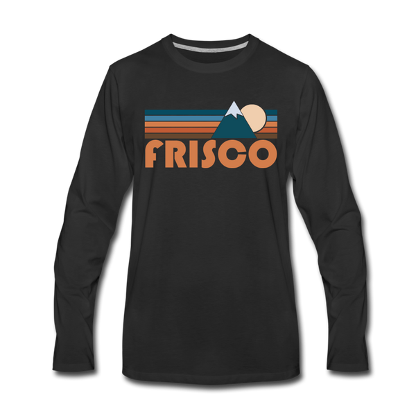 Frisco, Colorado Long Sleeve T-Shirt - Retro Mountain Unisex Frisco Long Sleeve Shirt - black