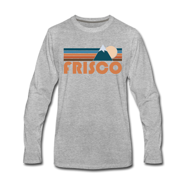 Frisco, Colorado Long Sleeve T-Shirt - Retro Mountain Unisex Frisco Long Sleeve Shirt - heather gray