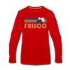 Frisco, Colorado Long Sleeve T-Shirt - Retro Mountain Unisex Frisco Long Sleeve Shirt - red