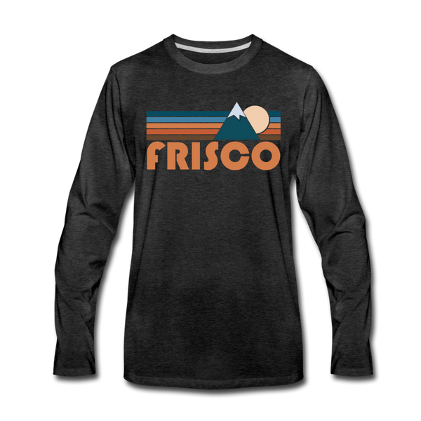 Frisco, Colorado Long Sleeve T-Shirt - Retro Mountain Unisex Frisco Long Sleeve Shirt - charcoal gray