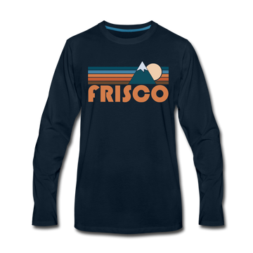 Frisco, Colorado Long Sleeve T-Shirt - Retro Mountain Unisex Frisco Long Sleeve Shirt - deep navy