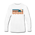 Golden, Colorado Long Sleeve T-Shirt - Retro Mountain Unisex Golden Long Sleeve Shirt - white