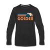 Golden, Colorado Long Sleeve T-Shirt - Retro Mountain Unisex Golden Long Sleeve Shirt - black
