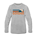 Golden, Colorado Long Sleeve T-Shirt - Retro Mountain Unisex Golden Long Sleeve Shirt - heather gray