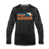 Golden, Colorado Long Sleeve T-Shirt - Retro Mountain Unisex Golden Long Sleeve Shirt - charcoal gray