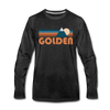 Golden, Colorado Long Sleeve T-Shirt - Retro Mountain Unisex Golden Long Sleeve Shirt - charcoal gray