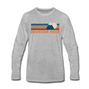Jackson Hole, Wyoming Long Sleeve T-Shirt - Retro Mountain Unisex Jackson Hole Long Sleeve Shirt - heather gray