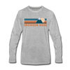 Jackson Hole, Wyoming Long Sleeve T-Shirt - Retro Mountain Unisex Jackson Hole Long Sleeve Shirt - heather gray
