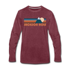 Jackson Hole, Wyoming Long Sleeve T-Shirt - Retro Mountain Unisex Jackson Hole Long Sleeve Shirt - heather burgundy