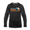 Jackson Hole, Wyoming Long Sleeve T-Shirt - Retro Mountain Unisex Jackson Hole Long Sleeve Shirt - charcoal gray