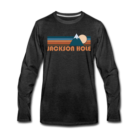 Jackson Hole, Wyoming Long Sleeve T-Shirt - Retro Mountain Unisex Jackson Hole Long Sleeve Shirt