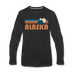 Alaska Long Sleeve T-Shirt - Retro Mountain Unisex Alaska Long Sleeve Shirt - black