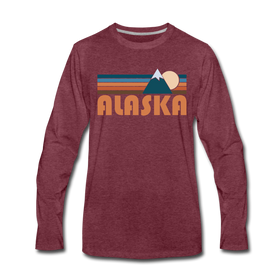 Alaska Long Sleeve T-Shirt - Retro Mountain Unisex Alaska Long Sleeve Shirt