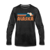 Alaska Long Sleeve T-Shirt - Retro Mountain Unisex Alaska Long Sleeve Shirt - charcoal gray