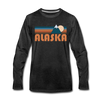 Alaska Long Sleeve T-Shirt - Retro Mountain Unisex Alaska Long Sleeve Shirt - charcoal gray