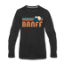 Banff, Canada Long Sleeve T-Shirt - Retro Mountain Unisex Banff Long Sleeve Shirt - black