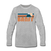 Banff, Canada Long Sleeve T-Shirt - Retro Mountain Unisex Banff Long Sleeve Shirt - heather gray