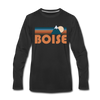 Boise, Idaho Long Sleeve T-Shirt - Retro Mountain Unisex Boise Long Sleeve Shirt - black