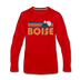 Boise, Idaho Long Sleeve T-Shirt - Retro Mountain Unisex Boise Long Sleeve Shirt - red