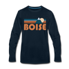 Boise, Idaho Long Sleeve T-Shirt - Retro Mountain Unisex Boise Long Sleeve Shirt