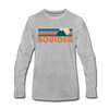 Boulder, Colorado Long Sleeve T-Shirt - Retro Mountain Unisex Boulder Long Sleeve Shirt - heather gray