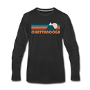 Chattanooga, Tennessee Long Sleeve T-Shirt - Retro Mountain Unisex Chattanooga Long Sleeve Shirt - black