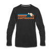 Chattanooga, Tennessee Long Sleeve T-Shirt - Retro Mountain Unisex Chattanooga Long Sleeve Shirt - black