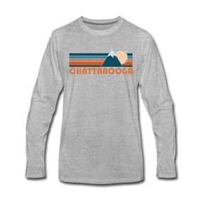 Chattanooga, Tennessee Long Sleeve T-Shirt - Retro Mountain Unisex Chattanooga Long Sleeve Shirt - heather gray