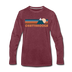 Chattanooga, Tennessee Long Sleeve T-Shirt - Retro Mountain Unisex Chattanooga Long Sleeve Shirt - heather burgundy